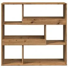 vidaXL Bibliothèque/Séparateur de pièce chêne artisanal 100x33x94,5 cm - Tabac - Voir 4