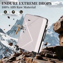 YSTYLE Bộ vali 5 món có nhiều màu sắc khác nhau. Được làm từ chất liệu ABS, có khóa số, bánh xe đa năng êm ái, chiều dài tay cầm có thể điều chỉnh, phù hợp cho du lịch, công tác, và lưu trữ đồ dùng học tập. - trắng đục - Xem 4