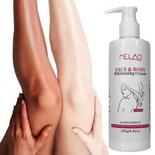 3日美白霜，MELAO面部及身体亮白霜，快速美白保湿，均匀肤色，适用于膝盖、手肘及腋下，蕴含植物萃取精华，250克/8.82盎司 - 白色 - 查看 2