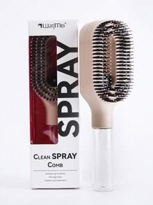 2-In-1 Spray Hair Brush, Transparent White, Water Mist Spray Brush, Built-In Water Tank, Soft And Flexible Comb Teeth, Dry And Wet Styling Spray Brush, Suitable For Curly, Straight And Wavy Hair, Moisturizing Hair Brush, Curling Brush, Detangling Brush, Women's Brush, Hairstyling, Travel Use, Hair Products, Hairdressing Tools, Hairdressing Supplies, Hairstylist, Hair Accessories, Hair Salon, Hairdressing Equipment - Multicolor - View 12