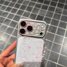 Bow Embossed Sticker + Shiny High-Definition Rear Camera Tempered Glass Lens Film, Compatible With Apple 17 Pro Max, Apple 17 Pro Phones, With Protective Layer, Minimalist Design - Glitter Lens Film + Bow Sticker - View 4