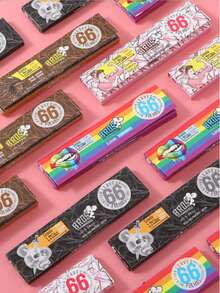 5张装110*44毫米草本水果味卷烟纸，每本33张，图案印刷纸，天然、健康、无害材料，高品质吸烟配件，送给吸烟者的绝佳礼物，新旧包装随机发送。 - 彩色 - 查看 13