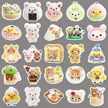 Cute Rilakkuma Bear Stickers Set 54 Pcs Adhesive Vinyl Decals For Diy Craft Laptop Water Bottle And Notebook Decoration - 54pcs - View 5