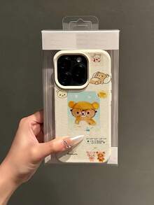 Cute Bear Rilakkuma Cartoon Phone Case Compatible With Phone Series 17 16 15 14 13 12 11 Pro/Plus/Pro Max Featuring A Shockproof Phone Cover, Waterproof Shell,Scratch Assistant,Gift For Friend,Durable Flat Back And Soft Edge,Ideal Phone Accessory. ,Valentine's Day Gift - Mô hình 1 (1 cái) - Xem 3
