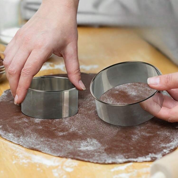 3pcs Stainless Steel Dumpling Mold - Perfect Tool For Making Delicious Dumplings, Cakes, Cookies And Pastries - Ideal Kitchen Gadget For Home And Restaurant Use - Silver - View 6