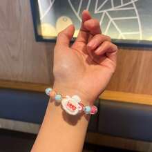 Disney Pulsera de pareja linda con cuentas de colores de gelatina y diseño de Zootopia - Multicolor - Ver 15