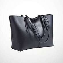 SHERCHPRY Bolso Tote para Mujer, Bolsa de Hombro para Mujer de Piel PU Gran Capacidad Bolso de Trabajo Bolsoss de Compras Tote Bag Elegante y Resistente para Uso Diario, 30*14*24cm - como en la foto - Ver 6