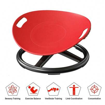 1pc Durable Plastic Swivel Sensory Seat, Elliptical Egg Shell Design, Upgraded Non-Slip Base, No Power Needed, Suitable For Office Use As Stool, Training, Fitness Center, Home, Helps Improve Balance & Focus, Great Gift For Men & Women