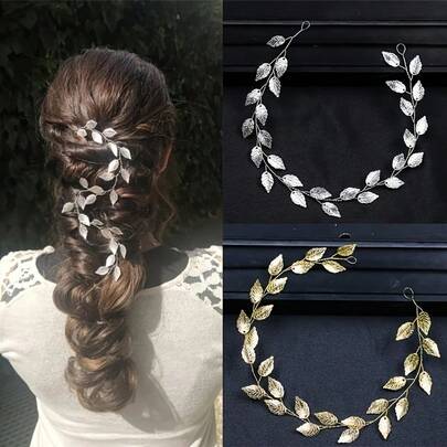 1 pieza Diadema elegante de aleación de zinc, accesorio para el cabello de novia y boda, adecuado para todas las estaciones