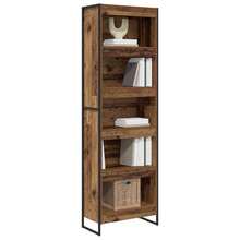 vidaXL Bibliothèque 2 pcs Bois Ancien 80 x 30 x 155 cm - Tabac - Voir 3