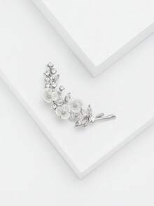 水钻梅花胸针 - 奢华植物胸针，男女皆宜，休闲派对珠宝配饰/朋友礼物徽章装饰 - 梅花 - 查看 5