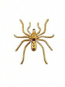 1个不锈钢夸张蜘蛛吊坠，独特的嘻哈风格配饰，趣味派对装饰品