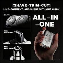 SKYWORTH 2Ultra Mini Electric Shaver For Men, Racing-Inspired Design, 3-In-1, USB-C Rechargeable - Multicolor - View 8