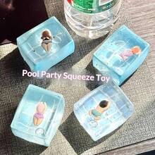 挤压麦芽球减压玩具，趣味小玩意儿，生日、节日、万圣节、圣诞节礼物佳选，完美礼物 - 史迪奇玩具、旅行玩具、课堂减压玩具、迷你小玩意、洗澡玩具、文具、减压球 - 彩色 - 查看 3