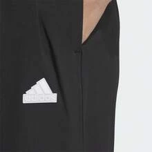 Adidas 阿迪达斯女士梭织七分裤，宽松直筒运动裤，高腰休闲裤，春季通勤百搭单品 - 黑色 - 查看 5