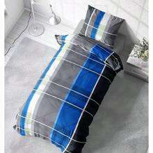 4 teilig Partner Bettwäsche Bettbezüge kariert anthrazit grau modern weiche Microfaser Kissenbezug 80x80 cm mit Reißverschluss - Dunkelrot-A - Übersicht 9