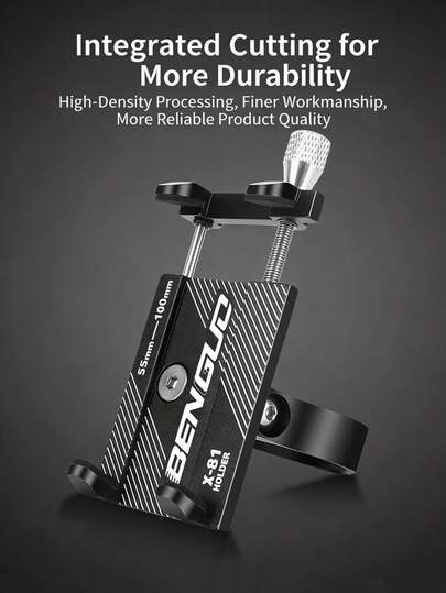 铝合金摩托车手机支架 - 通用自行车电动自行车踏板车车把手机支架，用于导航