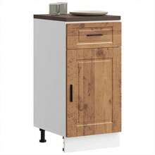 vidaXL Armário de cozinha Porto vieux bois bois d'ingénierie - Castanho - Ver 1
