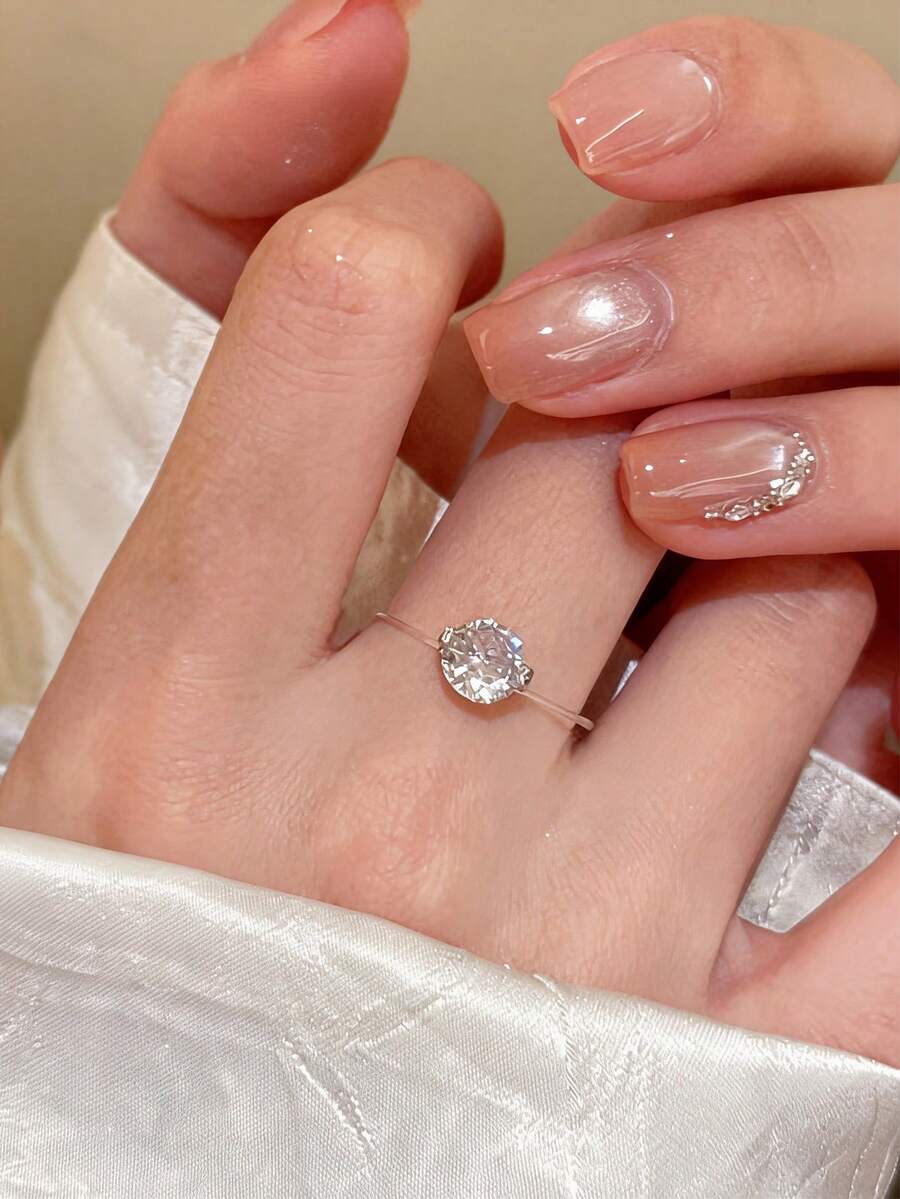 HOTNICE Mozambique Mermaid Tears Ring, Gift For Her, Special Occasion Ring, Valentine's Day Gift, Anniversary Gift - Clear - View 1