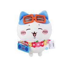 Miniso 千川系列8件套夏季花环毛绒玩具，短毛绒材质，配有花环、时尚眼镜和收音机等细节，适合桌面/便携式装饰，可爱毛绒娃娃（1个） - 彩色 - 查看 6