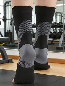 1 Pair Toeless Ankle Support Fitness Socks, Elastic Ankle Compression Sports Socks, Toeless Pressure Foot Sleeve, Sports Ankle Support, Elastic Compression Hiking Fitness Ankle Joint Protection - Multicolor - View 5