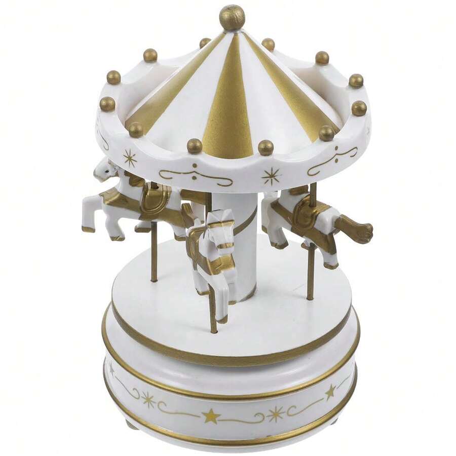 1个旋转木马音乐盒，上弦式，蛋糕造型，礼品