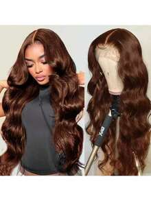 40 Inch 200% Density Wear And Go Glueless Wigs Human Hair Pre Plucked Pre Cut Brown 13x4 HD Lace Wigs Body Wave Lace Front Wigs Human Hair For Women 200% Density - S4 - 查看 11