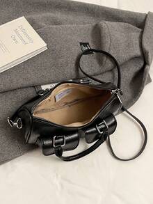 Fashionable Casual Minimalist Lightweight Shoulder Bag - Black - View 11