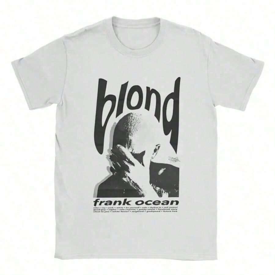 2026Fashion-Franks Rapper Ocean Women Clothing Tee Shirt Homme New In Top Short Sleeve Round Neck Printing Pullover T-Shirts Matching Tops,White Tops,Valentines Day Outfit,Mardi Gras,Summer Tops, For Women,Valentine Outfits For Women - 白色 - 查看 1