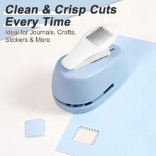 1 cái dụng cụ đục lỗ giấy hình chữ nhật 0.8x0.7 inch, có viền dập nổi, thích hợp cho các dự án thủ công DIY và làm sổ lưu niệm | Thiết kế cầm tay bằng cần gạt (Phổ biến: Đồ thủ công năm mới, dụng cụ làm sổ lưu niệm mùa đông, dụng cụ nghệ thuật giấy cổ điển, vật dụng lưu giữ kỷ niệm, phụ kiện sổ tay thủ công) - nhiều màu - Xem 4