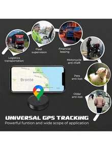 Mini GPS Tracker, 1 Count Car GPS Tracker With Weatherproof Magnetic Case, Batteries Powered Hidden Car Tracking Device - màu đen - Xem 6