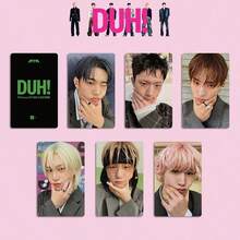 P1Harmony DUH 小卡 - 雙面印刷 K4 LOMO 卡，亮面塗層，官方成員專輯 - P1 Harmony 粉絲必備，KEEHO、THEO、JIUNG 收藏品 - (DUH! 小卡)，鮮豔設計，高品質印刷，亮面表面，K-Pop 周邊禮物 - 彩色 - 查看 15