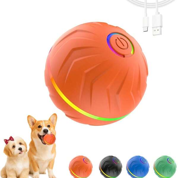 1pc Interactive Dog Toys Dog Ball,Durable Active Rolling Ball Wicked Ball,Automatic Moving Bouncing Rotating Ball For Puppy/Small/Medium Dogs,Fun And Engaging Gift ﻿Interactive Dog Toys Dog Ball,[Newly Upgraded] Durable Motion Activated Automatic Rolling Ball Toys For/Small/Medium/Large Dogs ﻿