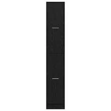 vidaXL Armoire de Pharmacie Chêne Noir 30 x 41 x 174,5 cm - Noir - Voir 6