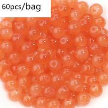 60pcs/Pack 8mm Glass Round Beads With Super Many Colors To Choose From, Handmade Necklace Bracelet Jewelry Making Accessories - Monochrome Glass Beads - View 16