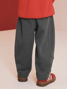 mini bala Young Boy Thermal Lined Thermal Pants, Far Infrared Antibacterial, Soft & Comfortable, Essential For Winter & New Year - Medium Gray - View 3