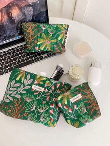 1pc/Set Floral Cosmetic Bag, Portable Toiletry Bag, Zipper Makeup Bag Set, Makeup Pouch, Skincare Bag, Sanitary Pad Bag, Lipstick Bag, Wallet, Storage Bag, Multi-Functional Storage Bag, Suitable For Cosmetics, Skincare Products, Hand Cream, Lip Balm, Nail Polish, Sanitary Pads, Coins, Keys, Small Items, Travel Essential, Cruise Essential, Dorm Essential, Bridesmaid Gift, Mother's Gift, Birthday Gift, Gift For Friends And Teachers, Home Decor Cosmetic Bag - Multicolor - View 16