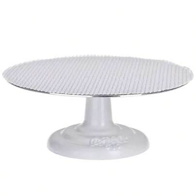 Cake Decorating Stand, Aluminum Turntable And Cast Iron Base With NonSlip Pad, 12Inch