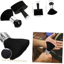 2 piezas Cepillo de Cuello para Peluquera Brocha Suave para Talco y Limpieza de Cabello Herramienta Profesional para Salones y Barberas - como se muestra en la figura - Ver 10