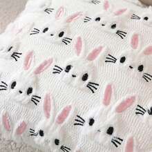 Easter Throw Pillow Covers Cute Plush Rabbit Embroidery Cushion Cases For Party Decorations - Multicolor - View 6