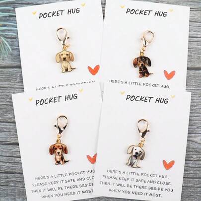 Cute Pocket Dachshund Keychain, Dachshund Keychain Bag Pendant Key Chain Cute Puppy Dog Charm Gifts Pet Birthday Party Gift
