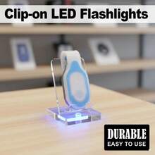 Portable Led Safety Light Hands-Free Lamp Multifunctional Warning Night Safetylight For-Running Strong Magnetic Clip - Baby Blue - View 2