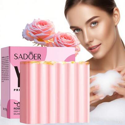 3.53盎司玫瑰私处清洁皂，深层清洁私处，改善干燥暗沉肌肤，滋润柔嫩肌肤，清新持久香氛