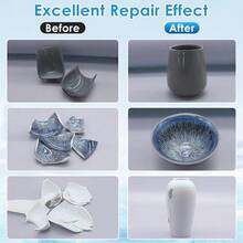 Super Ceramic Glue - Fast Curing High Strength Waterproof Adhesive For Porcelain, Ceramic Dishes, Vases