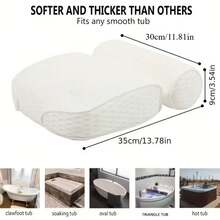 Bath Pillow For Bathtub Support Neck,Head And Back With Non-Slip Suction Cups And Comfortabl 4D AirenMesh Bathtub Pillow For Women & Men - White - View 4
