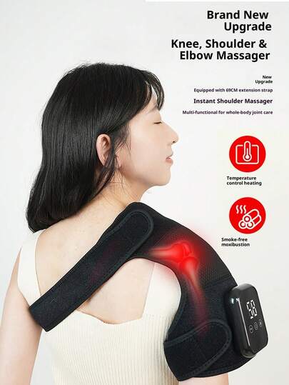 Electric Heating Knee Pad, Shoulder Joint Heating Pad, Massage Device, Foot And Leg Massager, Electric Heating Leg Protector For Men And Women, Dual Wave Heating And Massaging Knee Massager