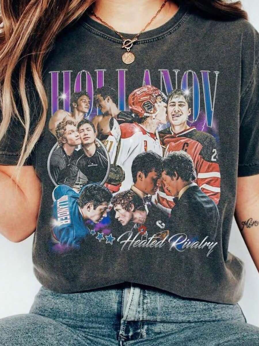 Hudson Williams Connor Storrie Bootleg 90s  Shirt, Vintage 90s Movie T-Shirt - 黑色 - 查看 1