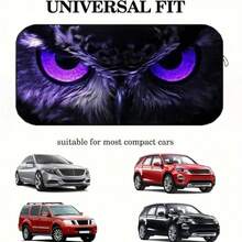 1 件装时尚涤纶猫头鹰汽车遮阳板，女士适用，适用于多种车型挡风玻璃，提供隔热和隐私保护，可折叠，方便收纳