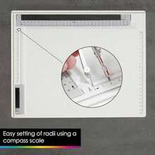 Drawing Board A4 Set - Geo Board - 7pcs. Technical Drawing Board With Carrying - Architecture Equipment - Architecture Drawing Set - Drafting Table - Transparent - View 7