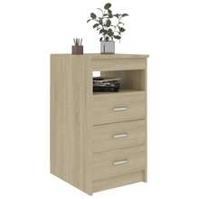 vidaXL Schubladenschrank Sonoma Eiche 40x50x76 cm Holzwerkstoff - Braun - Übersicht 3